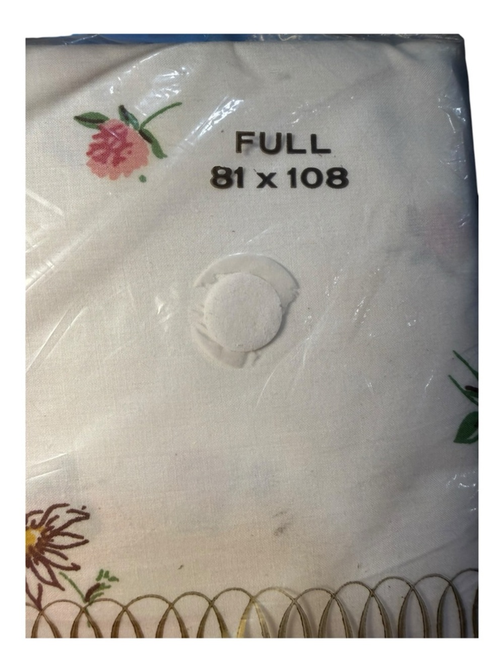 Vintage Fieldcrest Duracale Full Flat Sheet 81x108 Floral Field Flowers NOS - Picture 3 of 6
